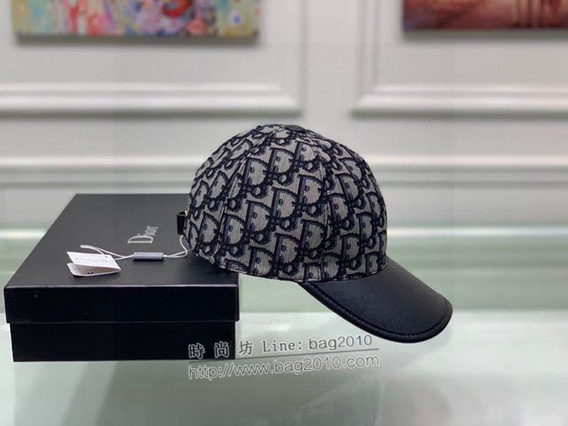 Dior新品女士帽子 迪奧老花拼皮棒球帽鴨舌帽  mm1372